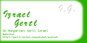 izrael gertl business card
